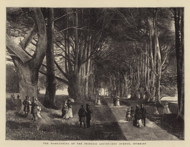 Le retour de la princesse Louise, Dhu Avenue, Inverary - Charles Auguste Loye