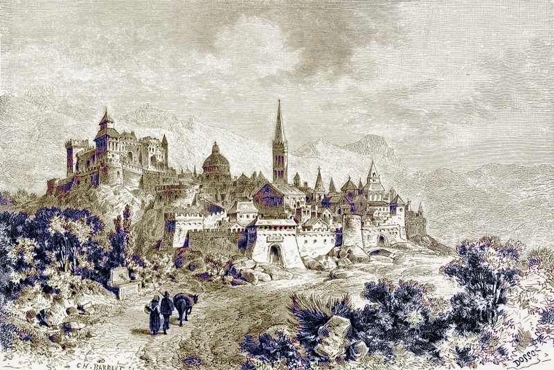 Vue de Spoleto, illustration de 