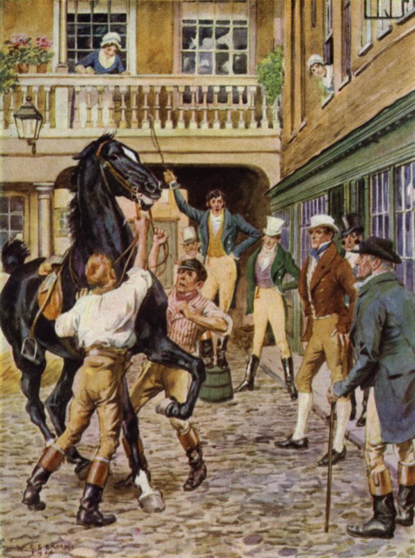 Illustration pour The Amateur Gentleman de Jeffery Farnol - Charles Edmund (after) Brock