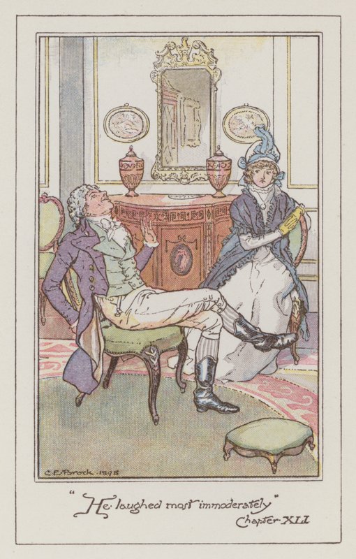 Illustration pour Raison et Sentiments de Jane Austen (lithographie en couleur) - Charles Edmund Brock
