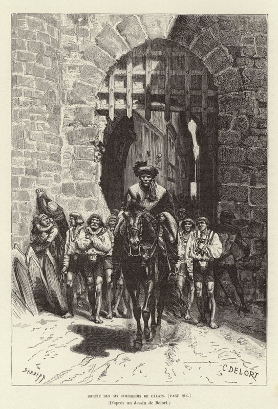Sortie des six bourgeois de Calais - Charles Edouard Delort