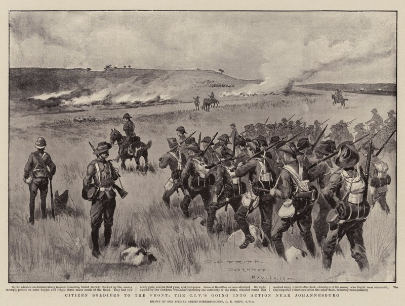 Soldats citoyens au front, les CIV en action près de Johannesburg - Charles Edwin Fripp
