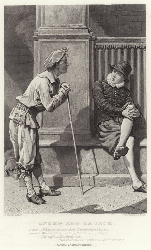 Speed et Launce, Deux Gentilshommes de Vérone, Acte II, Scène V - Charles Green