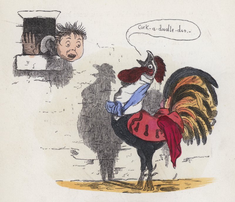 Garçon réveillé par un coq chantant - Charles Henry (after) Bennett