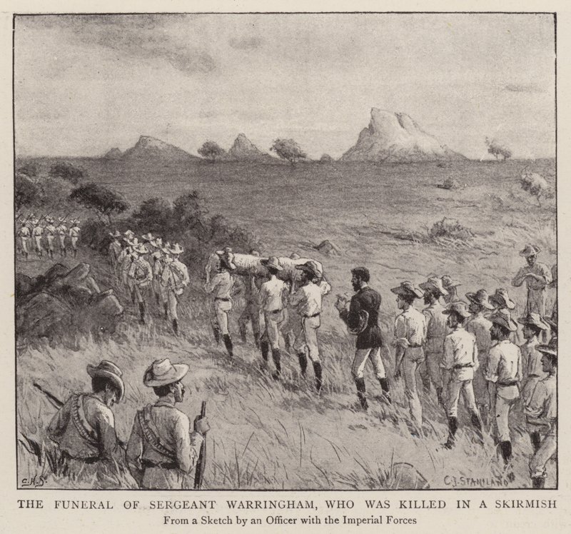 Les Funérailles du sergent Warringham, tué dans une escarmouche - Charles J. (after) Staniland