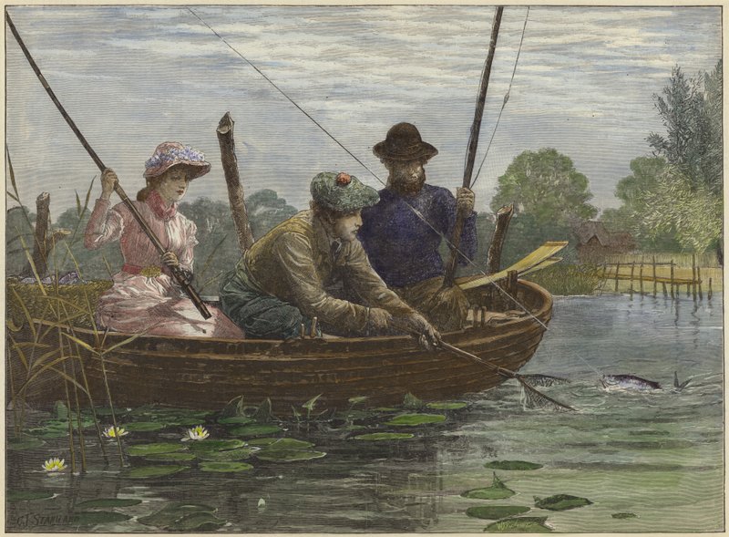 Pêche sur les Norfolk Broads - Charles J. Staniland