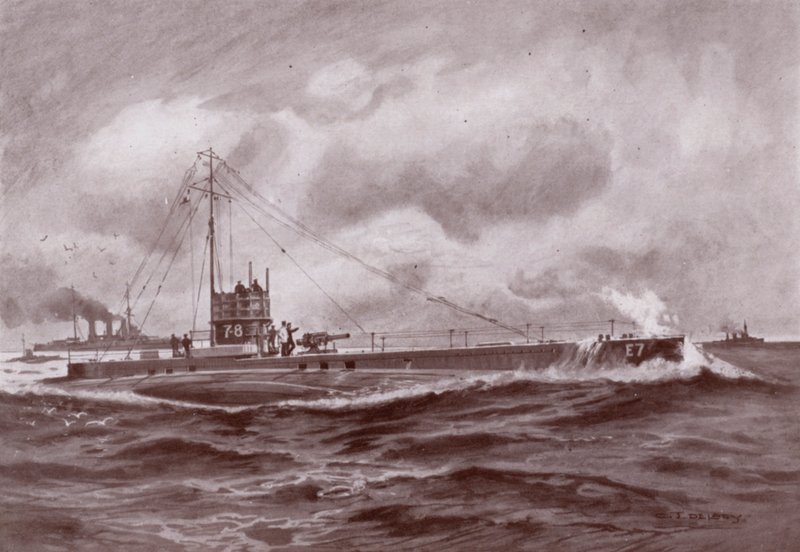 Un sous-marin à la surface - Charles John de (after) Lacy