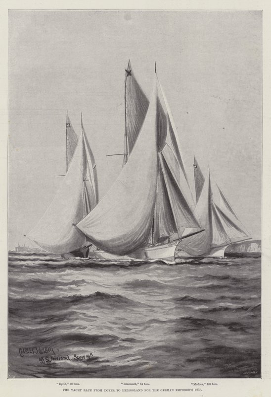 La course de yachts de Douvres à Heligoland pour la coupe de l