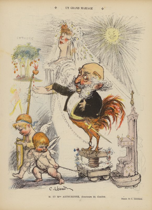 Un grand mariage. Illustration pour Le Rire - Charles Leandre