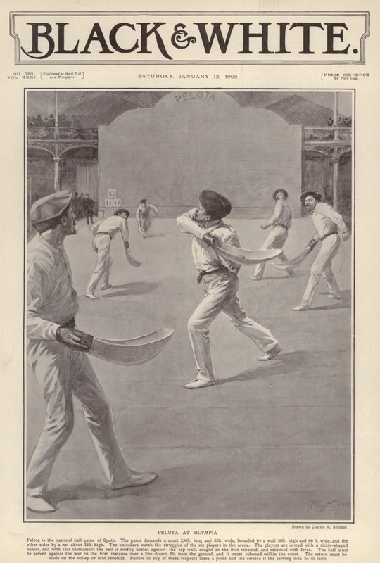 Le sport basque de la pelote joué à Olympia, Londres - Charles Mills (after) Sheldon