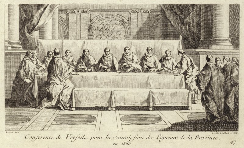 Conférence pour la soumission des membres de la Ligue catholique en Languedoc - Charles Nicolas II Cochin