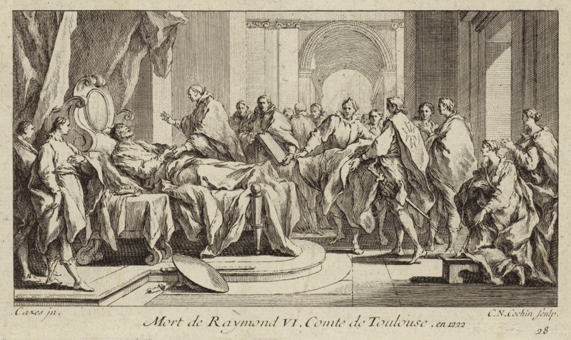 Mort de Raymond VI, comte de Toulouse - Charles Nicolas II Cochin