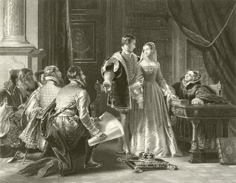 La réticence de Lady Jane Grey à accepter la couronne - Charles Robert Leslie