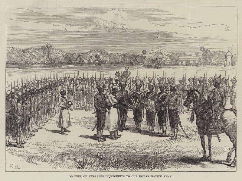 Manière de jurer les recrues de notre armée indigène indienne - Sir John Charles Robinson