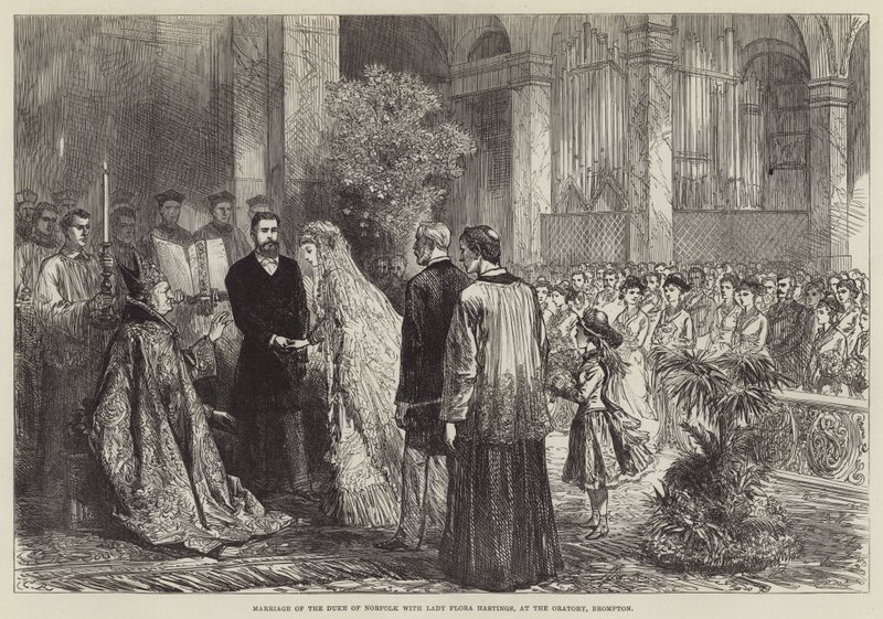 Mariage du duc de Norfolk avec Lady Flora Hastings, à l