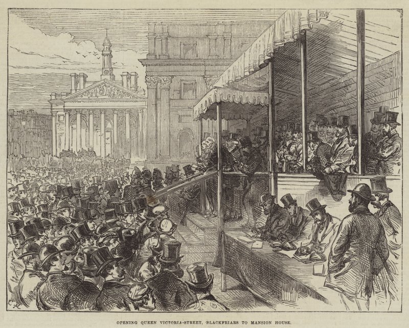 Ouverture de Queen Victoria-Street, de Blackfriars à Mansion House - Sir John Charles Robinson