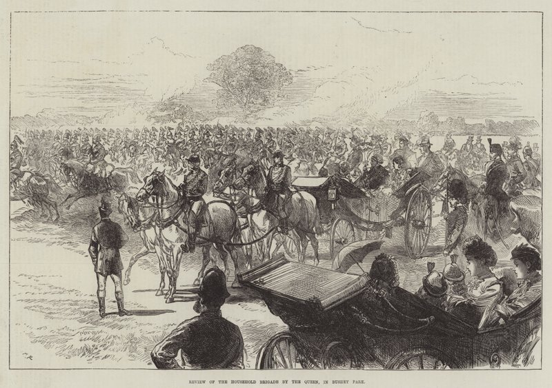 Revue de la brigade de la maison par la Reine, à Bushey Park - Sir John Charles Robinson