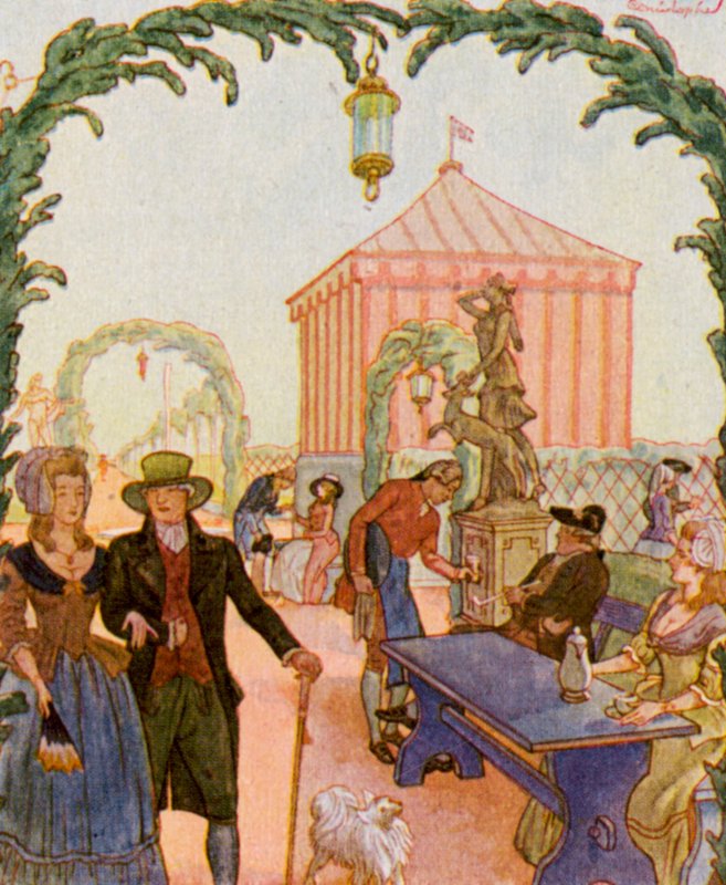 Schmausengarten Vor Nurnberg / Jardin de fête devant Nuremberg - Christophe (1856 1945)