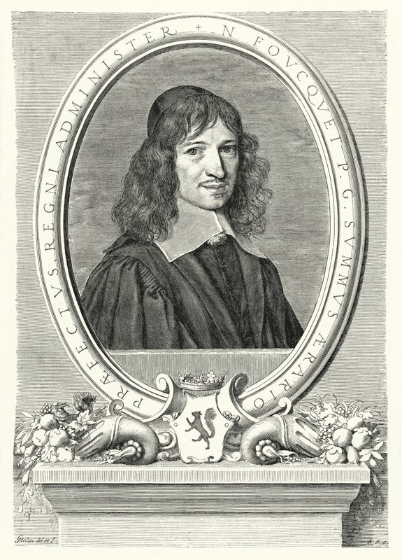 Nicolas Fouquet, surintendant des finances en France sous Louis XIV (gravure) - Claude Mellan
