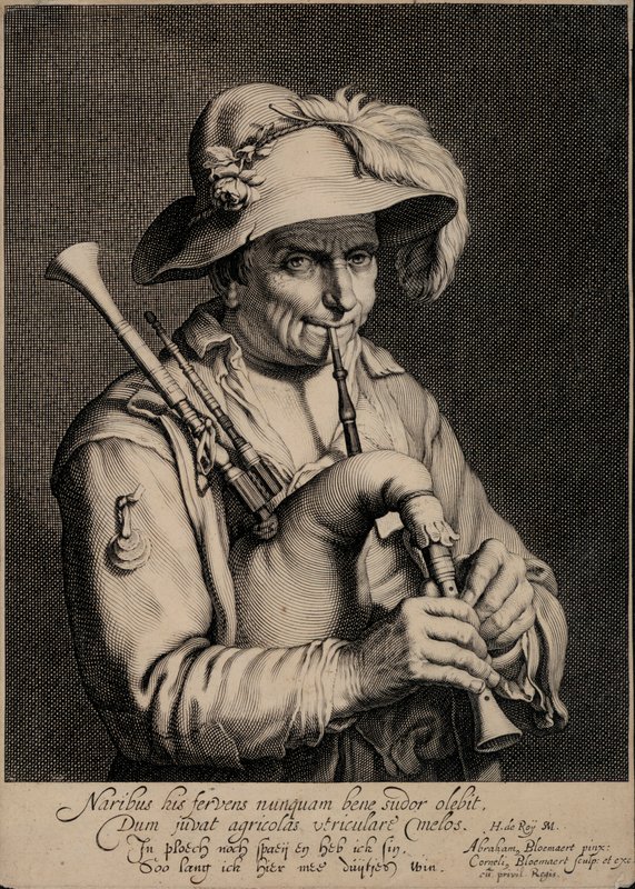 Homme jouant de la cornemuse - Cornelis Bloemaert