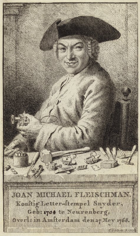 Portrait de Johann Michael Fleischmann - Cornelis van Noorde