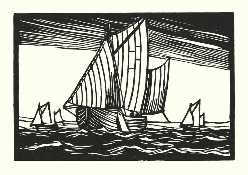 Bateaux de pêche et barges : Brighton Hoggies - Cyril A. Wilkinson