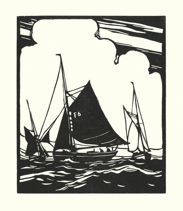 Bateaux de pêche et barges : Bateau à huîtres de Whitstable - Cyril A. Wilkinson