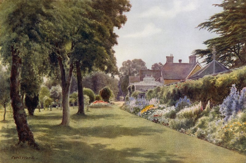 Bordure herbacée, Osborne Cottage - Cyril Ward