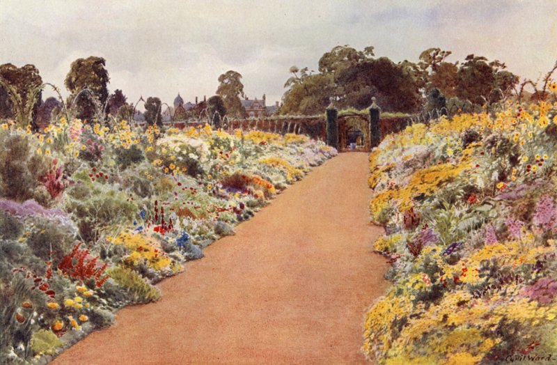 Les doubles bordures dans le jardin est, Sandringham - Cyril Ward
