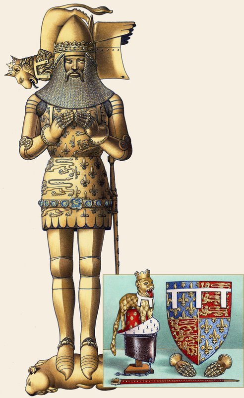 Édouard le Prince Noir (1330-76) (gouache sur papier) - Dan Escott