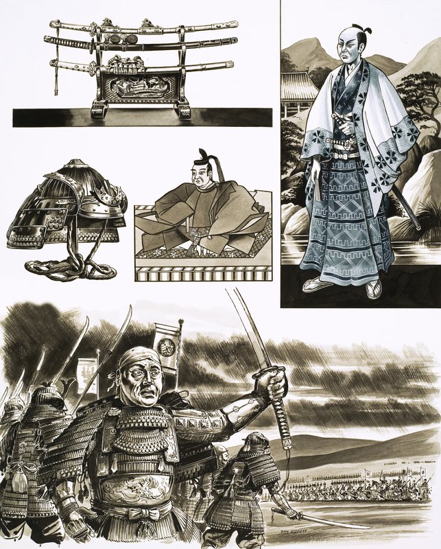 Le métier de samouraï est le vol et la violence (gouache sur papier) - Dan Escott