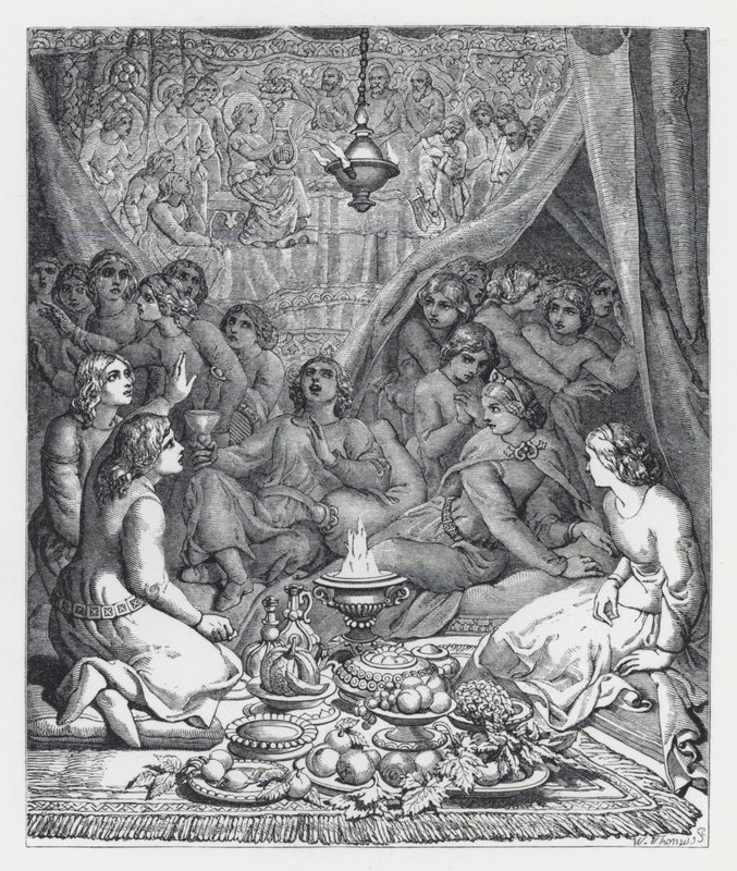 Illustration pour le poème de Tennyson, La Princesse - Daniel (after) Maclise