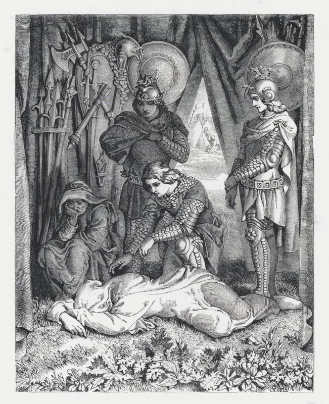 Illustration pour le poème de Tennyson, La Princesse - Daniel (after) Maclise