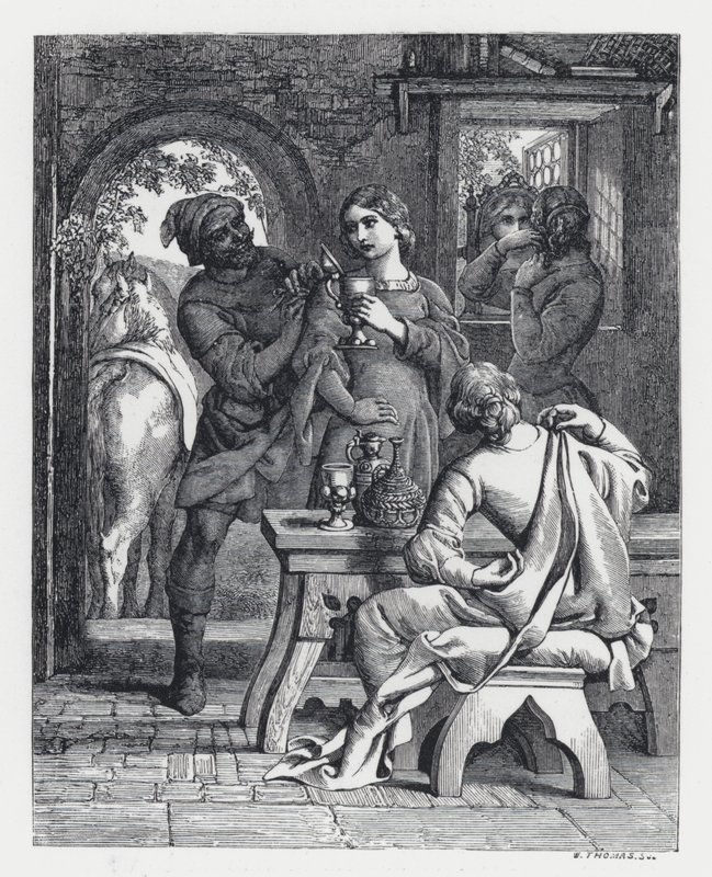 Illustration pour le poème de Tennyson, La Princesse (gravure) - Daniel (after) Maclise