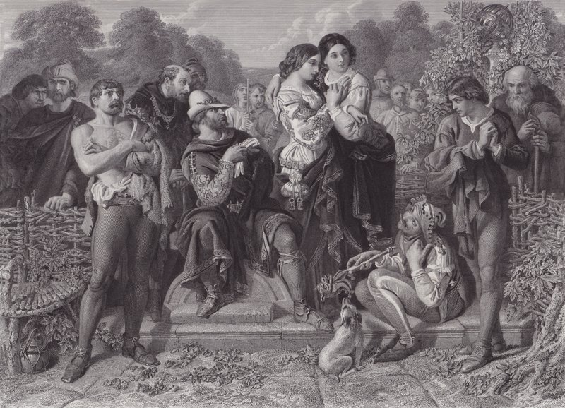 Orlando et le lutteur, "Comme il vous plaira" - Daniel (after) Maclise