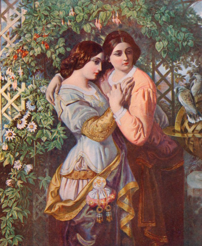 Shakespeare : Célia et Rosalind, Comme il vous plaira, Acte I, Scène 3 - Daniel (after) Maclise