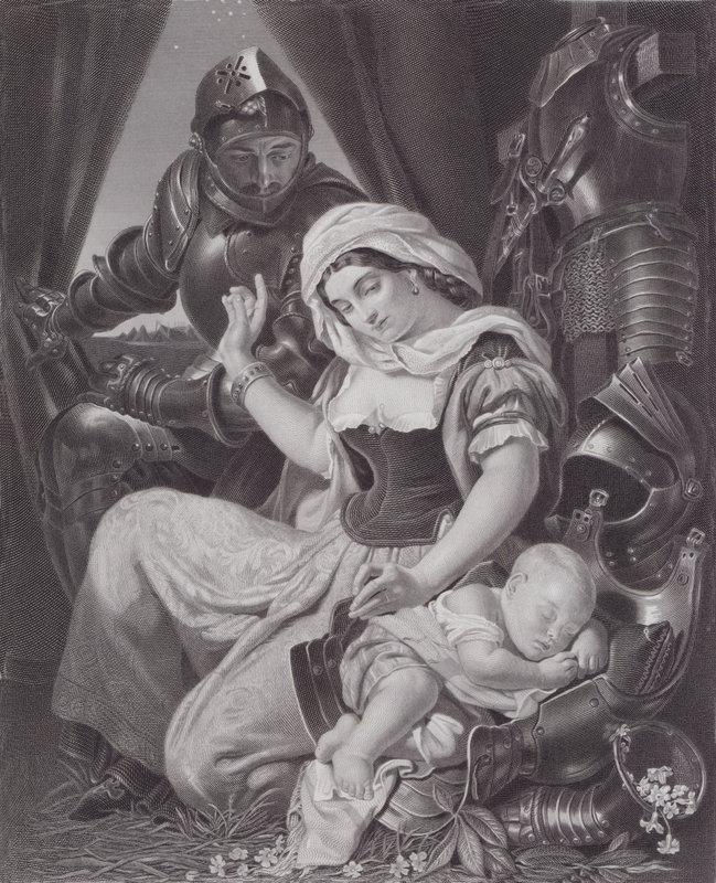 Le Berceau du Guerrier - Daniel (after) Maclise