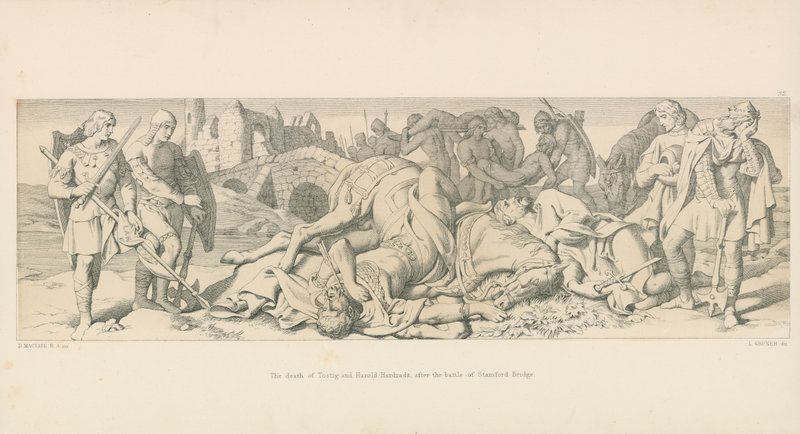 La mort de Tostig et Harold Hardrada, après la bataille de Stamford Bridge - Daniel Maclise