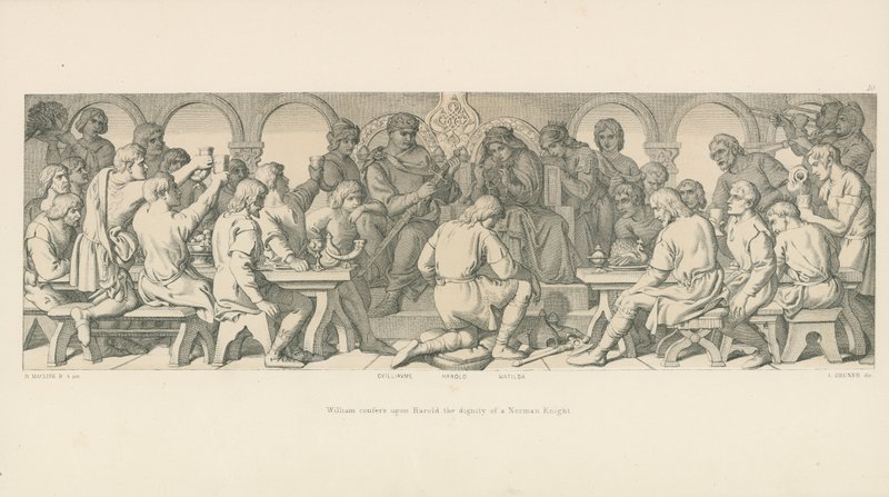 Guillaume confère à Harold la dignité de chevalier normand - Daniel Maclise
