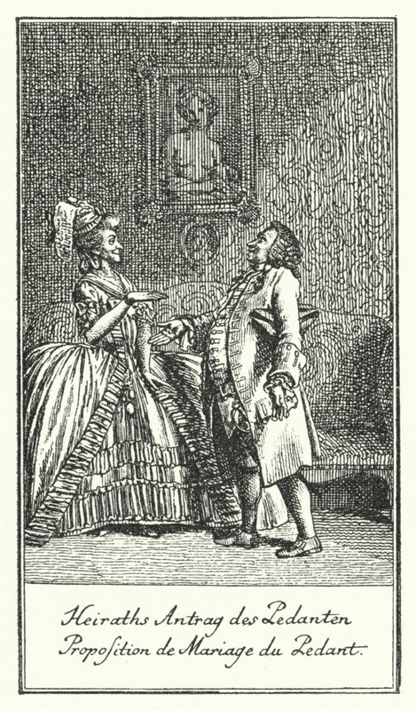 Proposition de mariage du pédant - Daniel Nikolaus (after) Chodowiecki