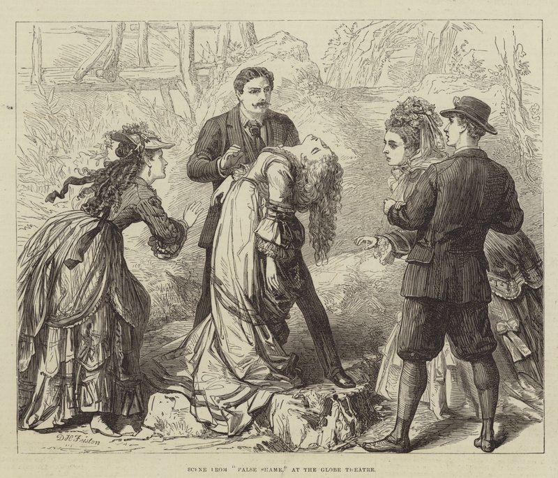 Scène de La fausse honte, au Globe Theatre - David Henry Friston