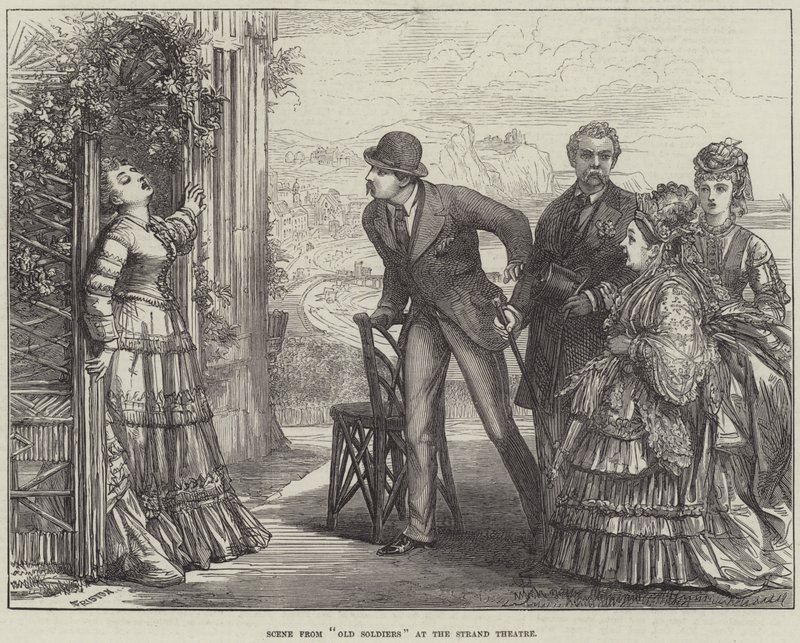 Scène de Vieux Soldats au Strand Theatre - David Henry Friston