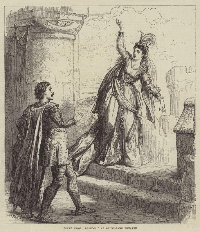 Scène de Rebecca, au théâtre Drury-Lane - David Henry Friston