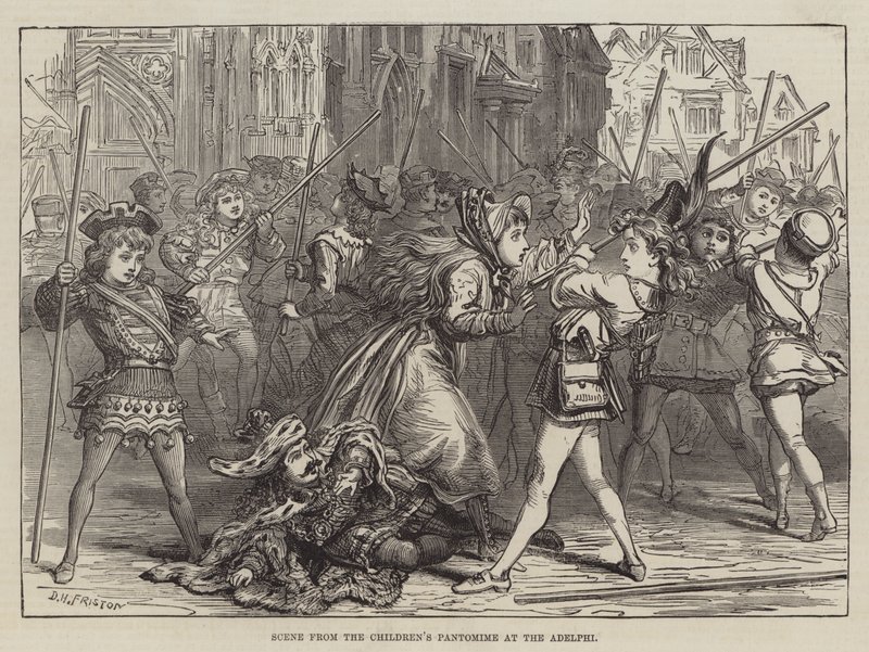 Scène de la pantomime pour enfants à l