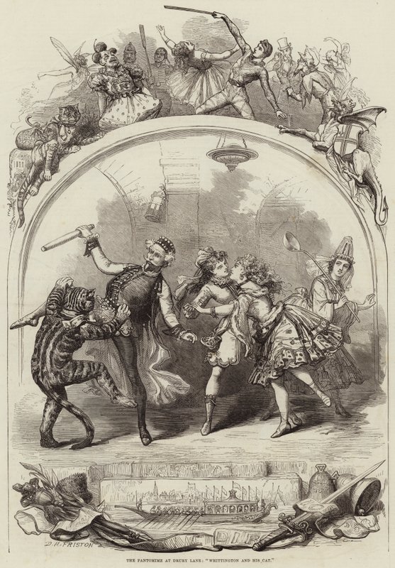 La pantomime à Drury Lane, Whittington et son chat - David Henry Friston