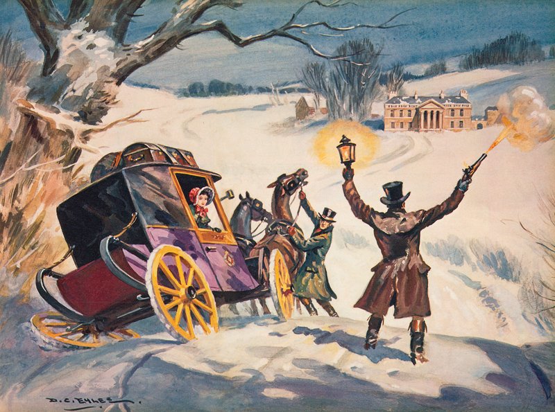 Chariot coincé dans la neige - Derek Charles Eyles