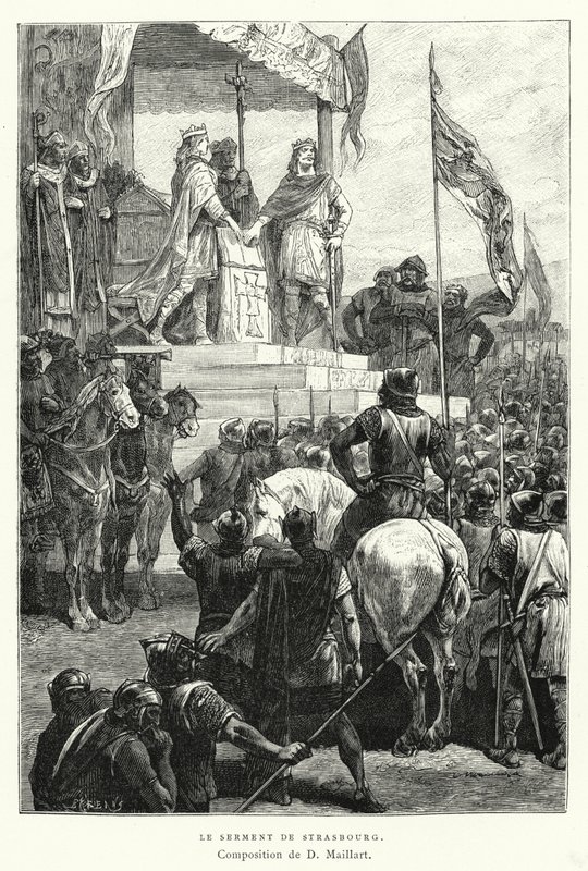 Le Serment De Strasbourg (gravure) - Diogene Ulysse Napoleon Maillart