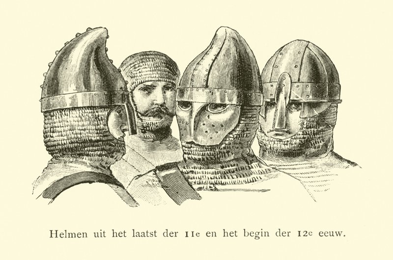 Casques de la fin du XIe et du début du XIIe siècle - Dutch School