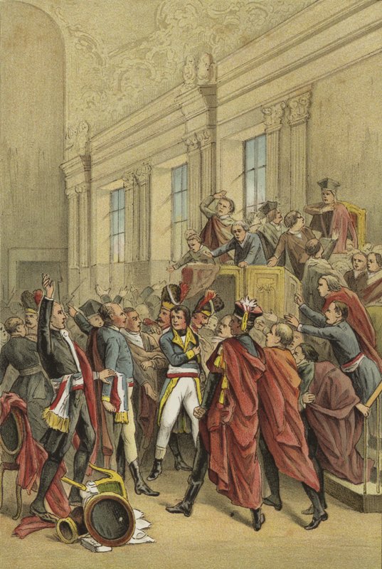 Napoléon expulsant le Conseil des Cinq-Cents de ses chambres, Coup d