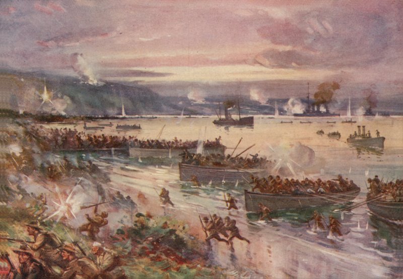 Les opérations des Dardanelles : le débarquement des Australiens à Gallipoli, avril 1915 - E. S. Hodgson